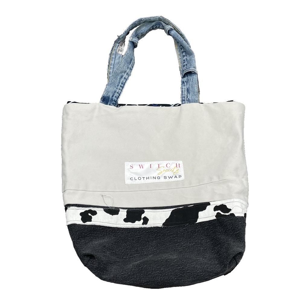 Switch Reversible Canvas Tote Shoulder Bag Large Artisanal Boho Westerrn‎ Chic